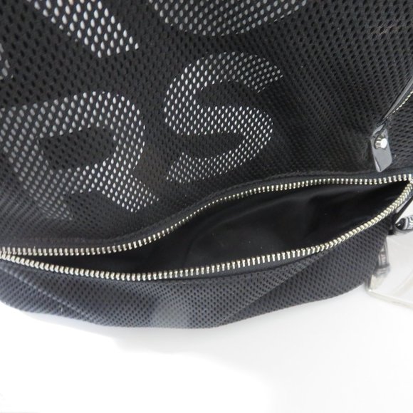 MICHAEL KORS - RHEA LEATHER BACKPACK WITH LOGO - BLACK/WHITE main image 5